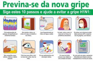 Folheto con dicas para prevenção da gripe. Fonte: corpo-saude.wmnett.com.br