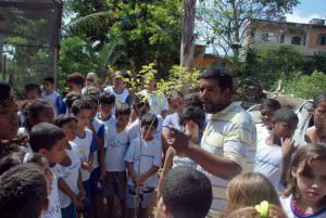 Plantio em escola coordenado pelo Ibraff. Foto: Divulgação