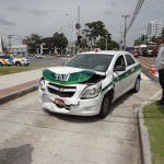 Segundo policiais que atenderam à ocorrência, o motorista do táxi teria avançado o sinal. Foto: Karla Alvarenga