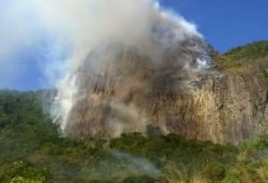 O fogo atingiu a Área de Proteção Ambiental (APA) do Vilante na Serra a pouco mais de 10 dias. Foto: Edson Reis  
