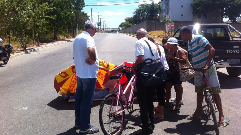 Atropelamento ocorrido em janeiro... Perigo constante para motoristas, ciclistas e pedestres no trecho. Foto: Divulgação
