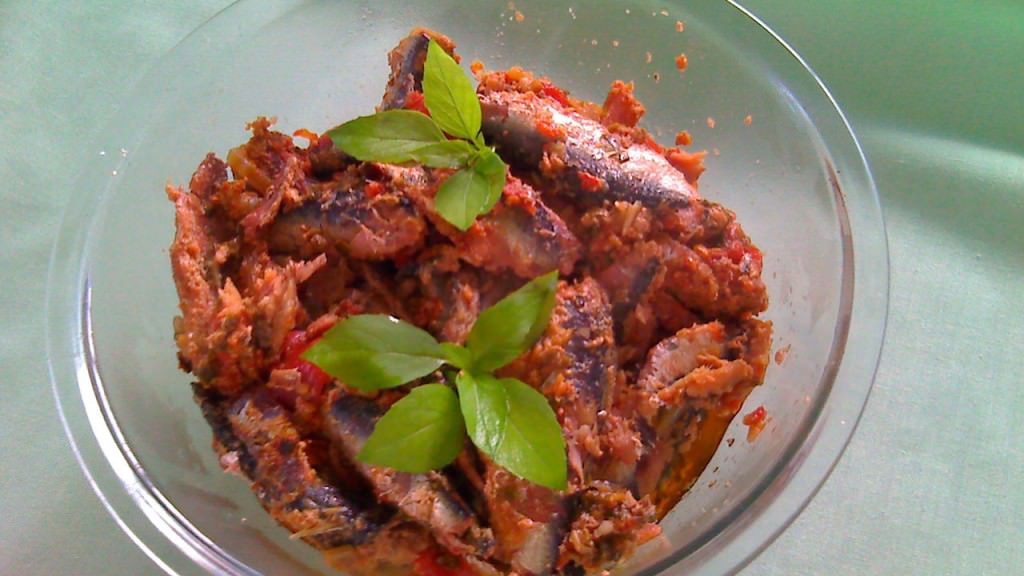 Sardinha feita na panela de pressão. Foto: Divulgação