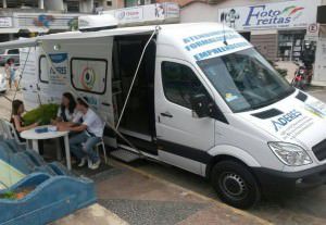 A Unidade Móvel do Sindmicro ficará até quinta-feira (12) para atender os comerciantes e empreendedores da região. Foto: Divulgação