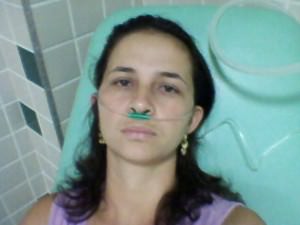 A ,moradora de Pitanga Crisley Vieira foi internada no última segunda (13) com tontura e falta de ar. Foto; Divulgação  