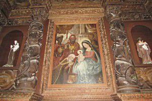 A tela Adoração dos Reis Magos foi  produzida por volta de 1605 e já passou por três restaurações e está na Reis Magos. Foto: Fábio Barcelos