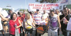 Manifestação em Laranjeiras contra a transferência dos leitos para Vila Velha. Foto: Arquivo TN/ Gabriel Almeida 