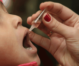 A Campanha Nacional de Vacinação contra Poliomielite, que será realizada entre os dias 15 e 31. Foto: Divulgação