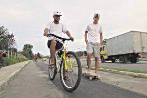 Ciclovia em Cidade Continental: o município tem 55km de vias para ciclistas, que reclamam da falta de ligação entre elas. Foto: Aquivo TN 