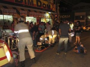 O acidente aconteceu em frente ao supermercado Dim Dom. Foto: Fábio Barcelos