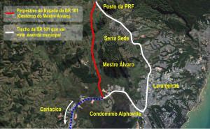 Perspectiva do trajeto do Contorno do Mestre Álvaro. Arte: Joatan Alves/TN