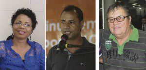 Norma, Jean e Edmar são os cabeças das três chapas que irão disputar o comando da Federação no sábado. Fotos: Divulgação