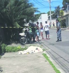 Assassinato em bairro da Serra no início de abril: violência caiu um pouco. Foto: Divulgação