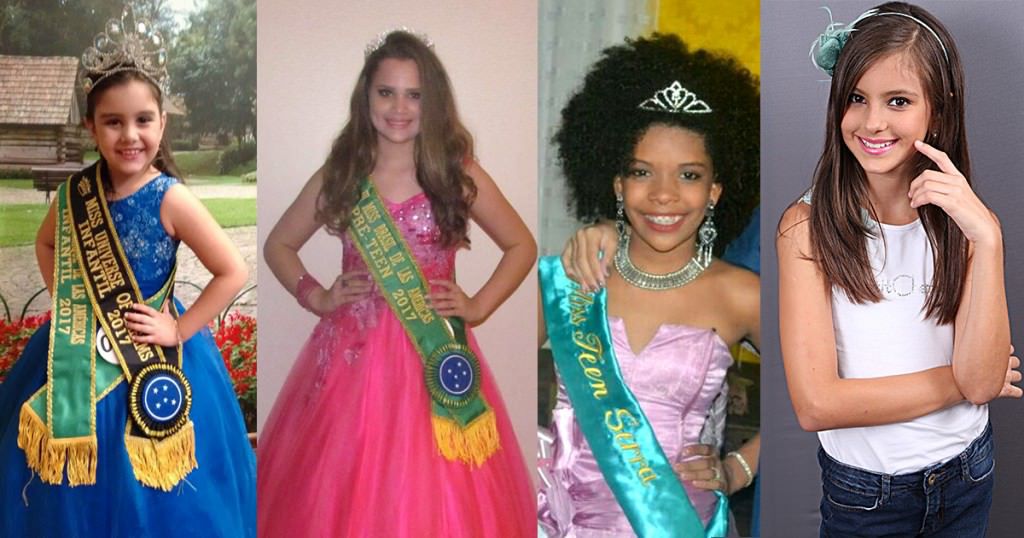 Sophia Hortelan, Monique Souza, Larissa Victória  e Daniele de Assis tem o mesmo sonho: se tornar modelos famosas. Foto: Divulgação