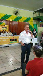 O presidente do PMDB, Luiz Carlos Moreira, durante a convenção. Foto: Divulgação