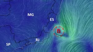 Ciclone bomba Espírito Santo Serra Frente fria