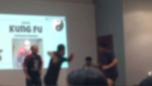 Alunos Luta corporal Briga Escola Serra Sedu Estado