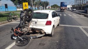 Acidente BR-101 Moto Motociclista