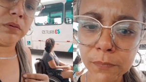Mãe de cadeirante Serra Ônibus Transcol
