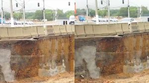 Rotatória do Ó Serra Pista desabar