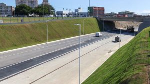 Rotatória do Ó Linhas Ônibus Transcol Serra Faixa exclusiva