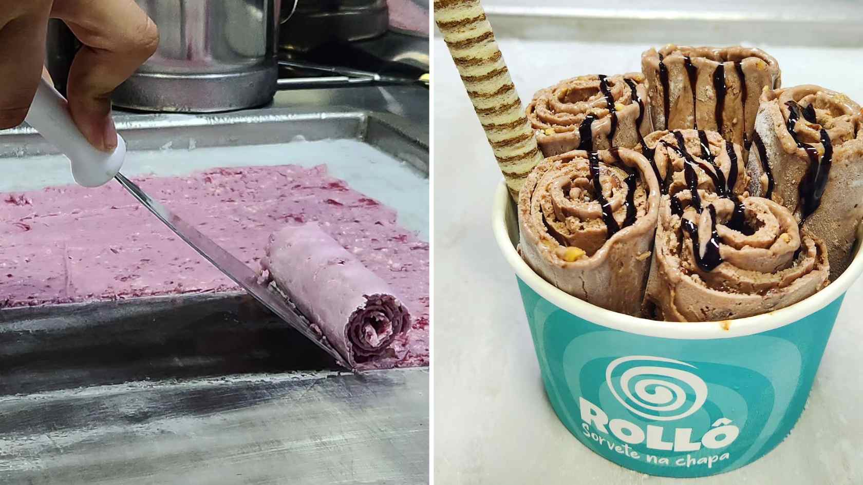 sorvete na chapa