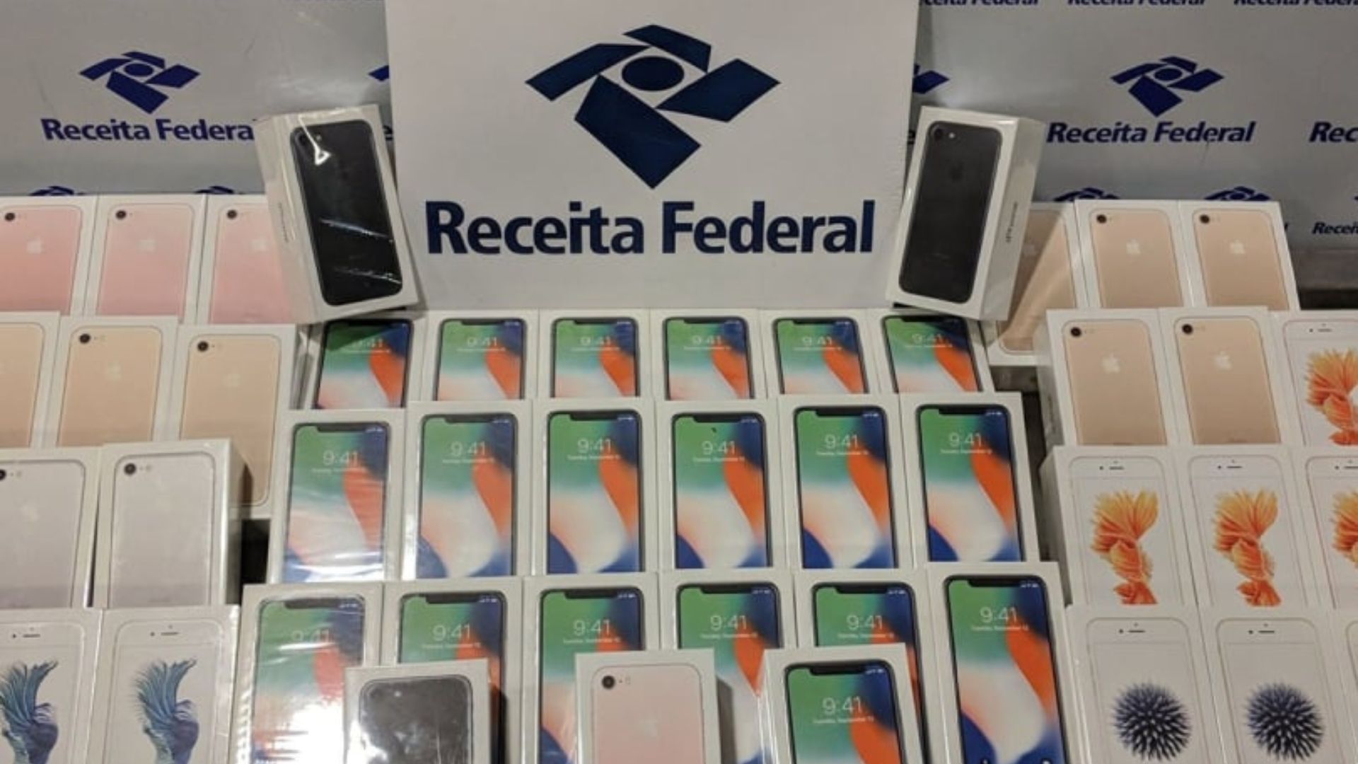 Leilão iPhones Veículos Receita Federal