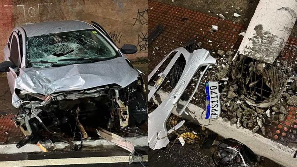 Serra Acidente Carro Poste