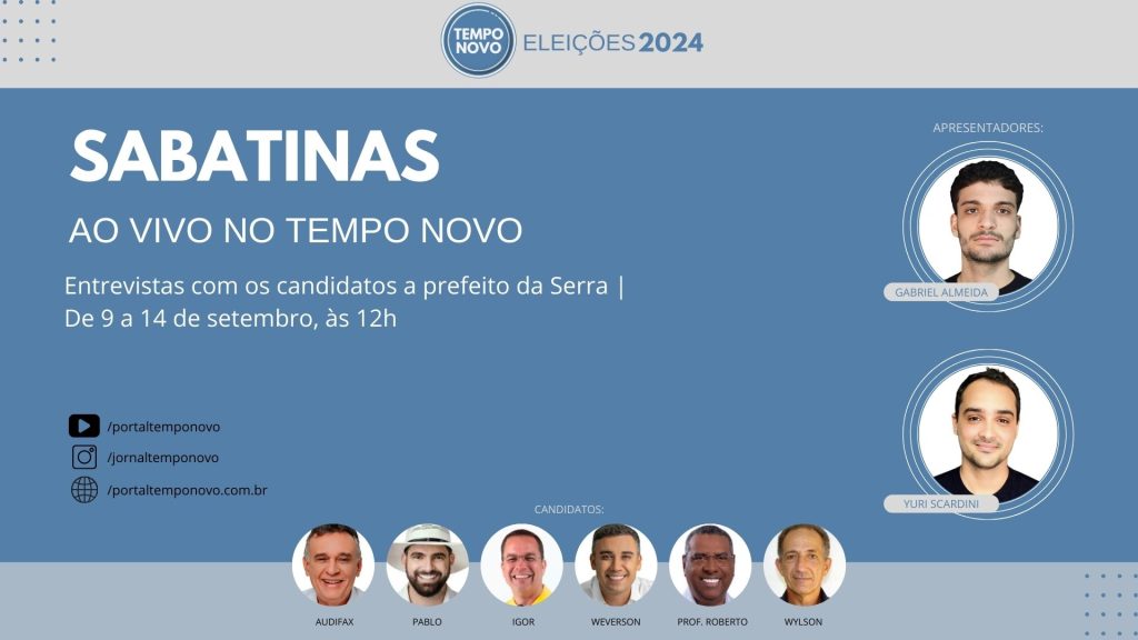 Serra Tempo Novo Candidatos a prefeito Entrevistas Sabatinas