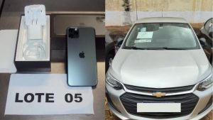 Leilão Receita Federal Carros iPhones