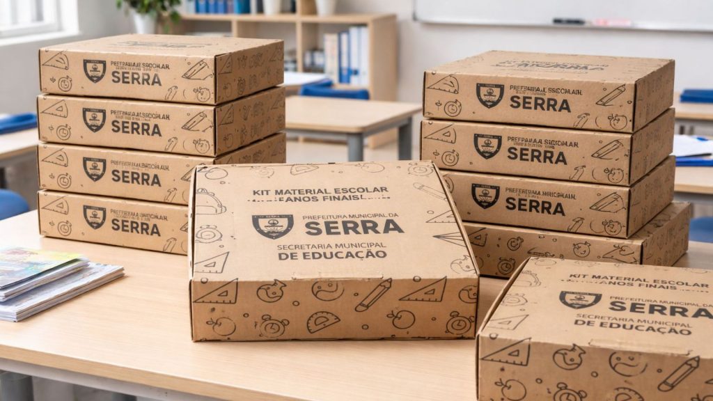Prefeitura da Serra Kits de material escolar uniformes