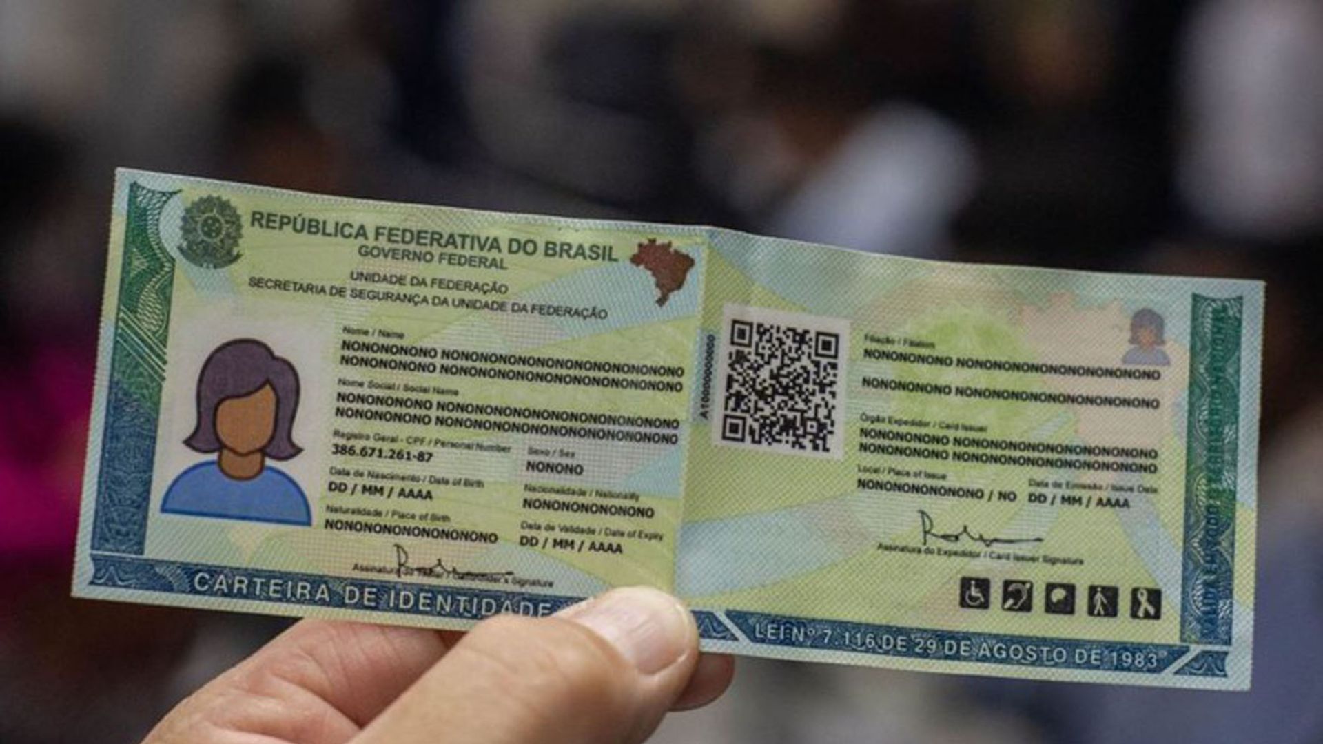 Nova carteira de identidade celular entregue em casa