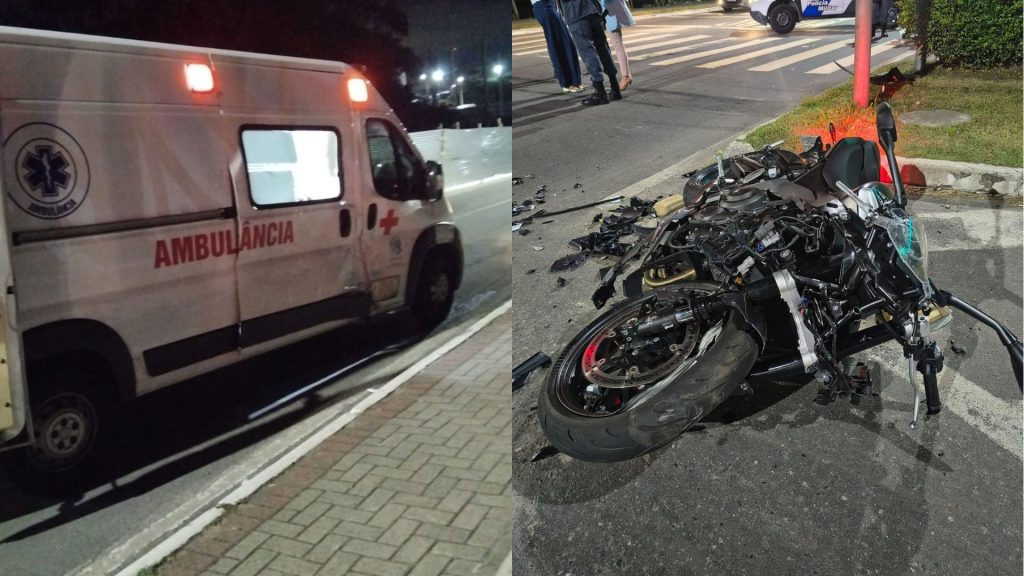 Motociclista Ambulância Serra Acidente
