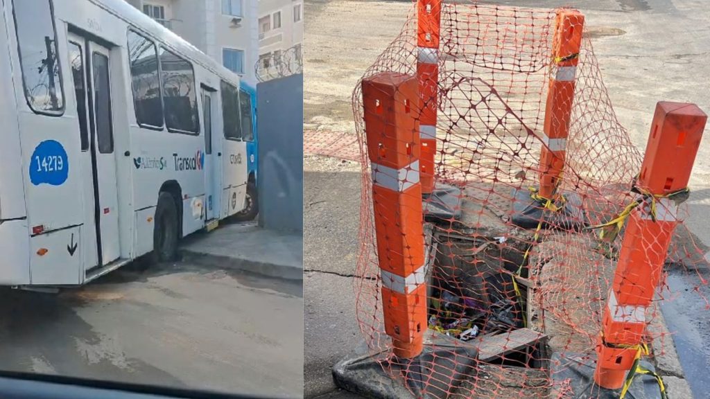 ônibus calçada