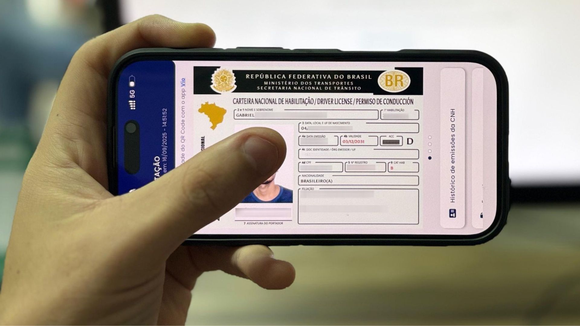 CNH vencida Validade prorrogada Detran