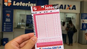 bilhete da loteca da copa em uma lotérica