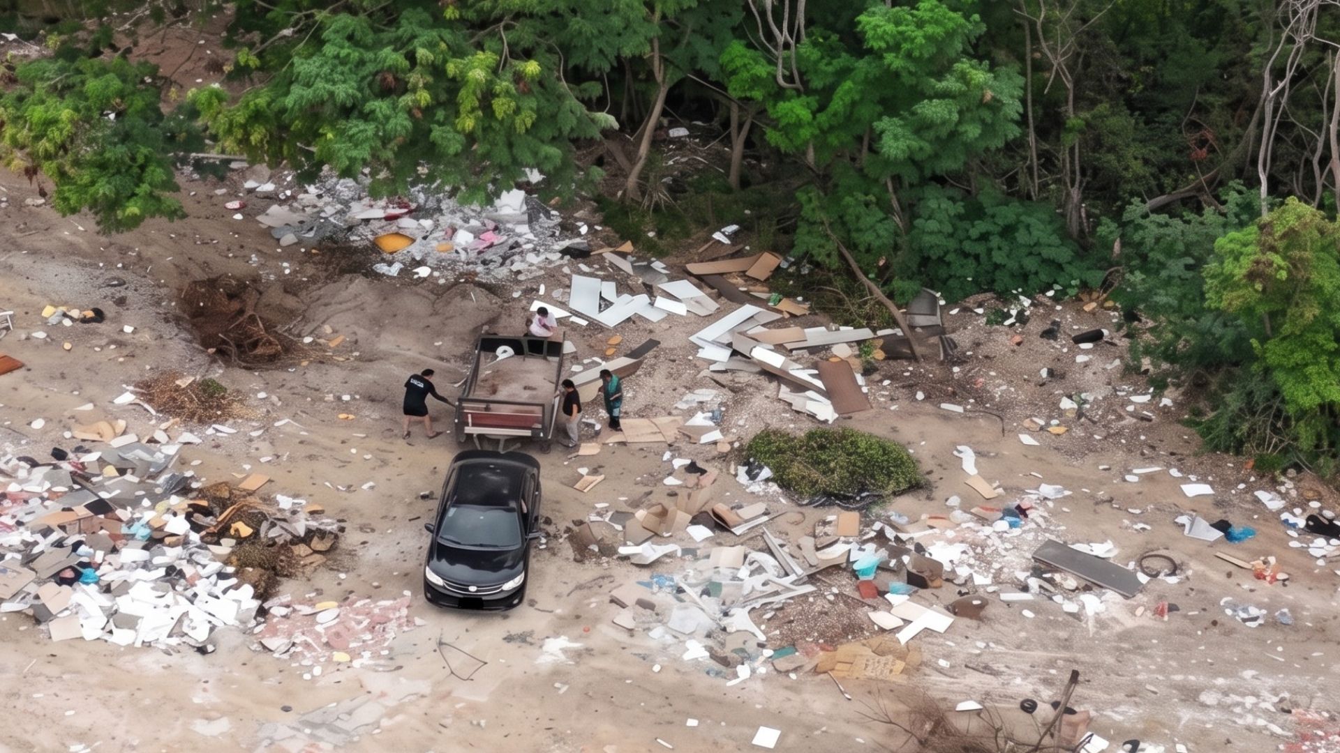 Drones Descarte de lixo Serra