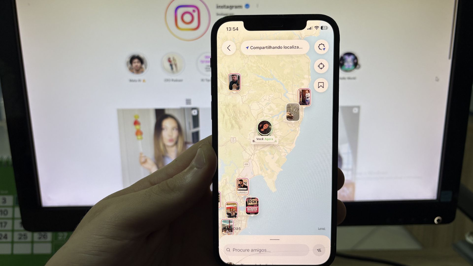 Instagram Mapa de localização Usuário Seguidores