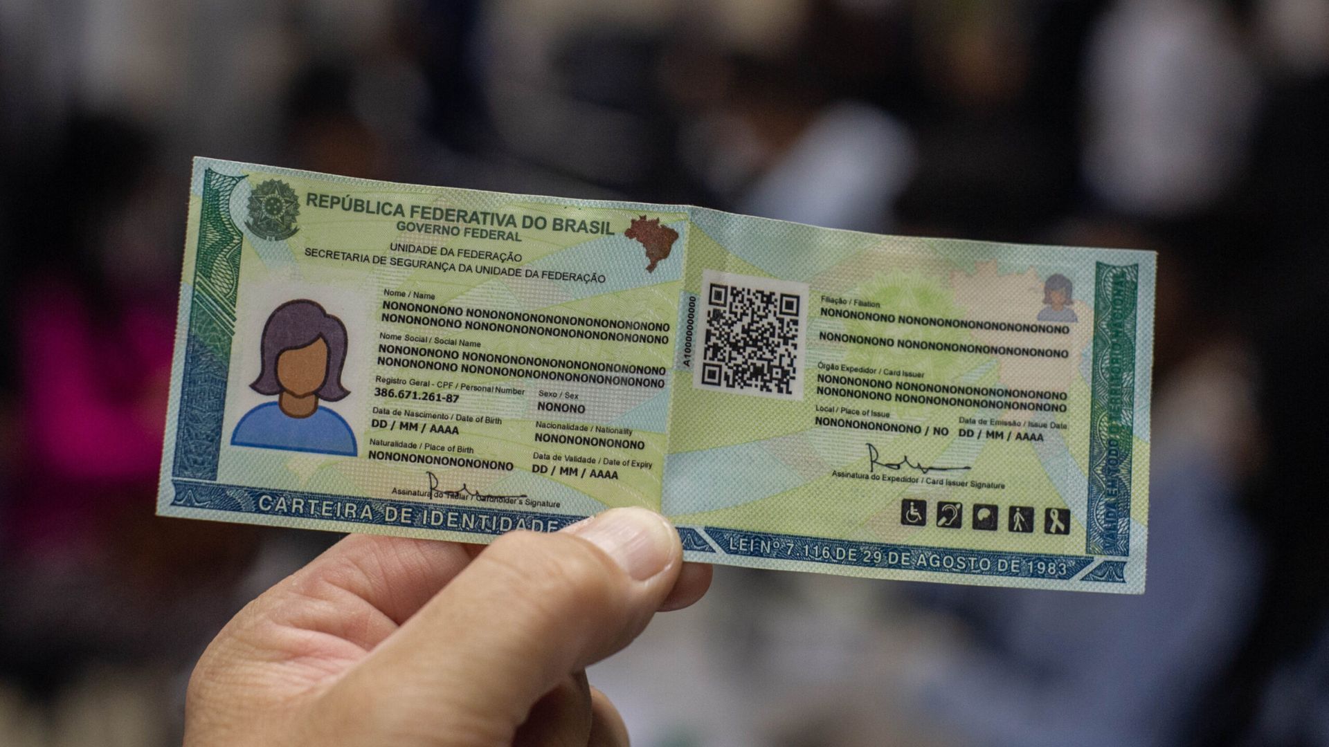 Nova carteira de identidade nacional RG