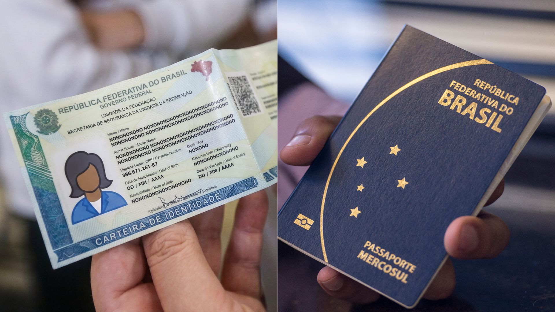 nova carteira de identidade passaporte