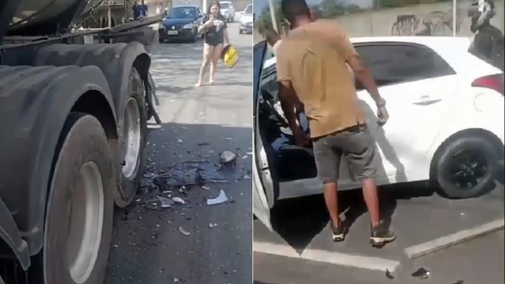 carreta motorista ferido