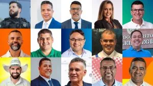 Montagem com fotos de candidatos a deputado estadual pela Serra nas eleições de 2026