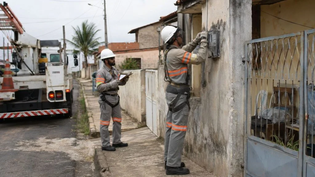 Energia cortada Moradora falta de pagamento
