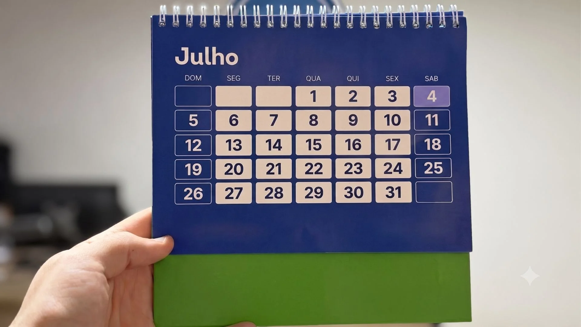Julho feriado mês quinta-feira