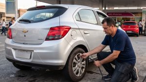 Calibrar pneus postos de gasolina