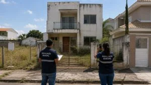 Casas abandonadas e terrenos vazios