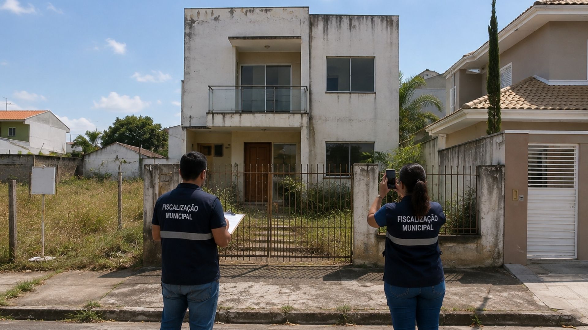 Casas abandonadas e terrenos vazios