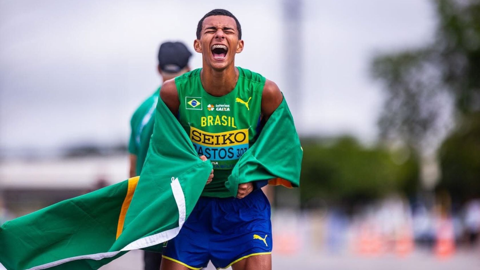 Davi Gabriel, atleta da Serra convocado para representar o Brasil no Mundial de Atletismo Sub-20.