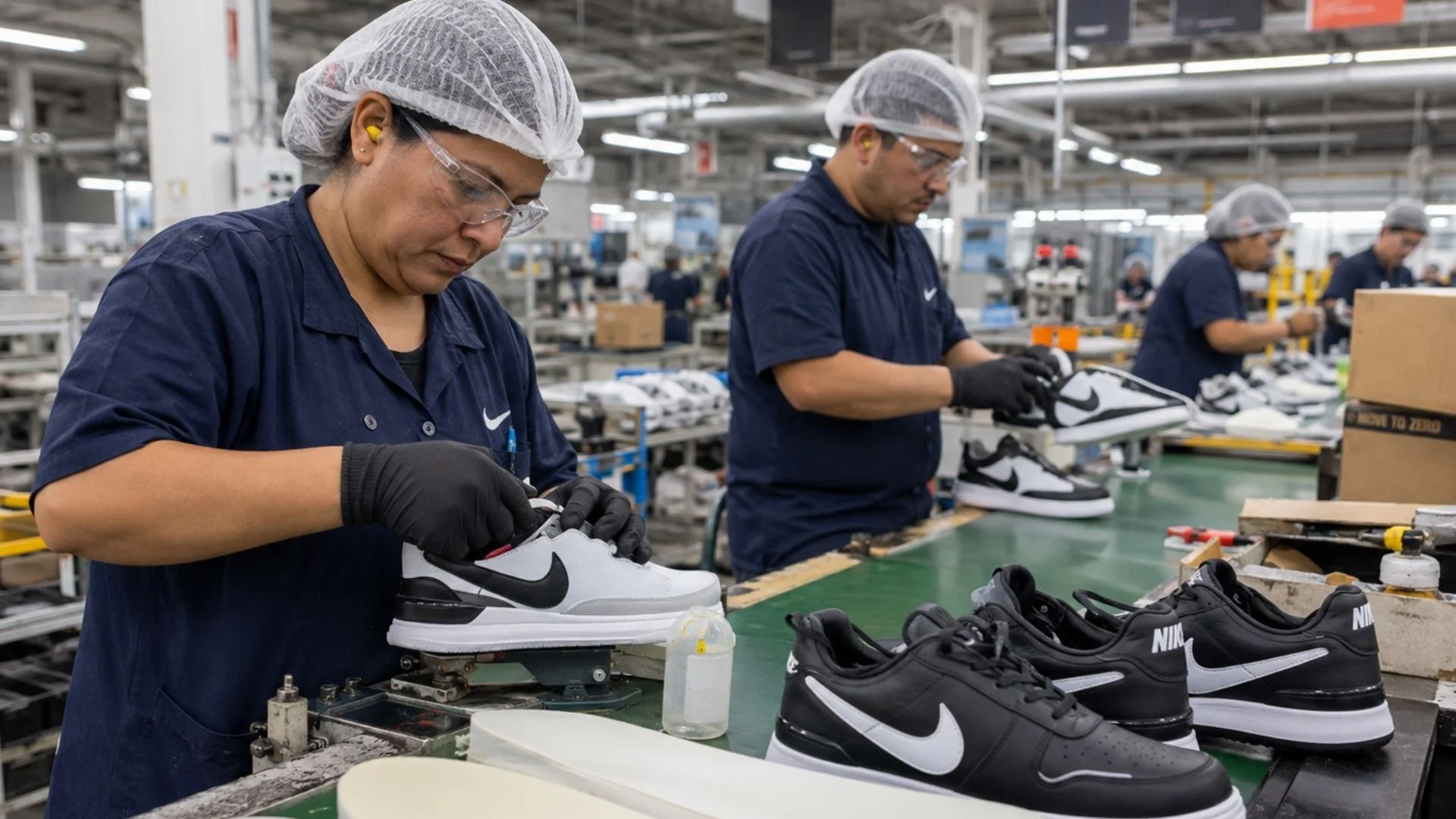 Fábrica da Nike e Adidas