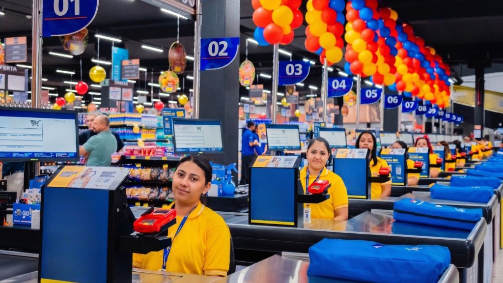 Gigantes dos supermercados e farmácias escala 6x1