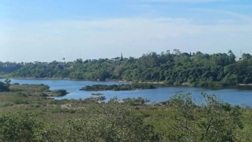 Lagoa Juara, na Serra, cercada por vegetação, perto de onde vai surgir novo condomínio de lotes